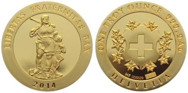 Schweiz 1 Unze 2014 Gold Wilhelm Tell - 1 Unze Feingold
